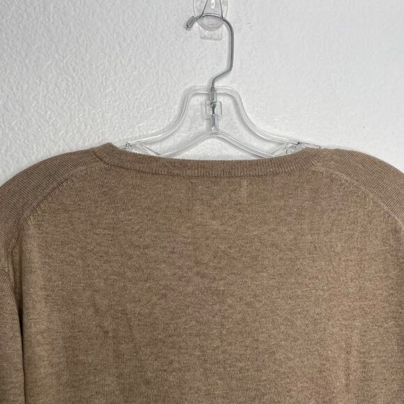 Old Navy Mens Sweater Size L Light Brown Long Sleeve V-Neck Pullover Casual - Picture 12 of 15